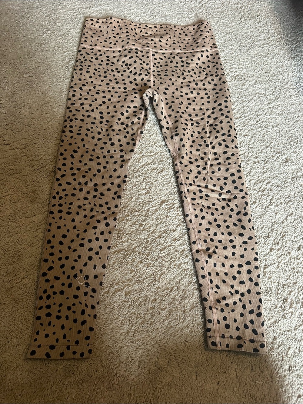 Zella Tan Jeggings with Black Spot Print